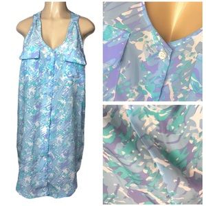 Women's Avaleigh Light Blue Racer Back Mini Dress